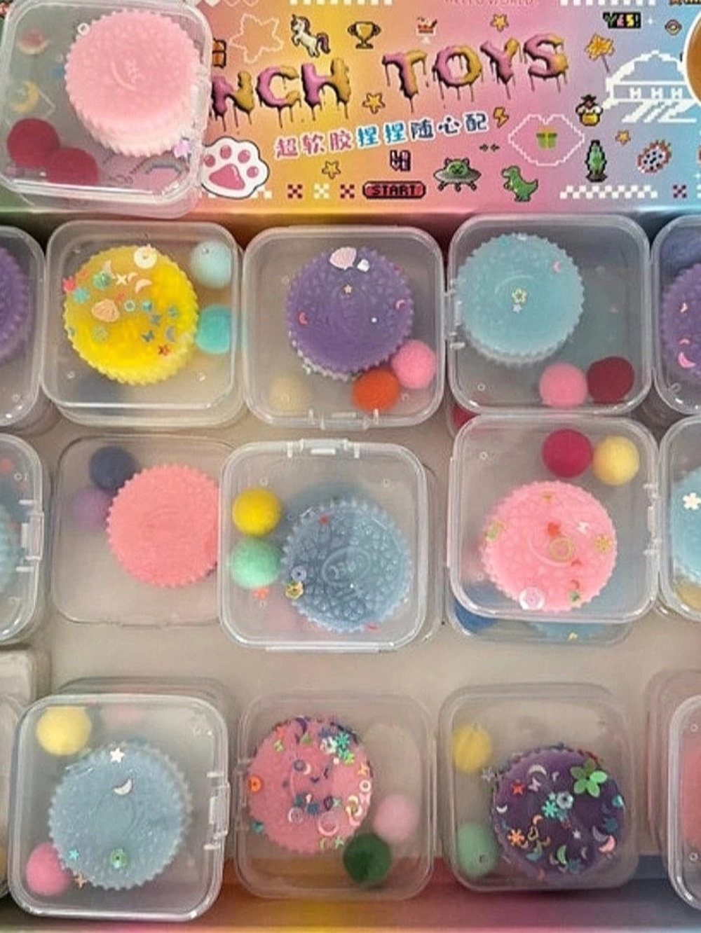 Squishy 3 box por $6 6Colorful Sensory Toy Assortment